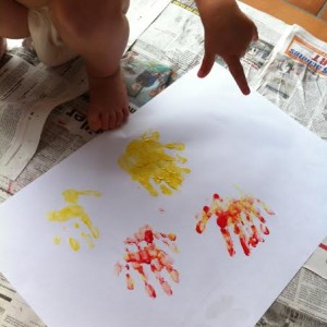 Peinture avec les mains